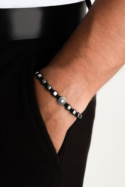 Kutup Yıldızı Figürlü 18 Ayar Rodyum Kaplama Gümüş Bileklik 07273609999