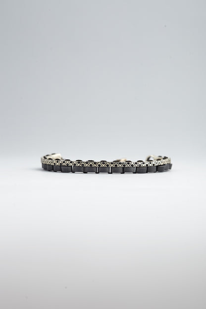 Hematit Taşlı Antik Gümüş Erkek Bileklik 07273629999