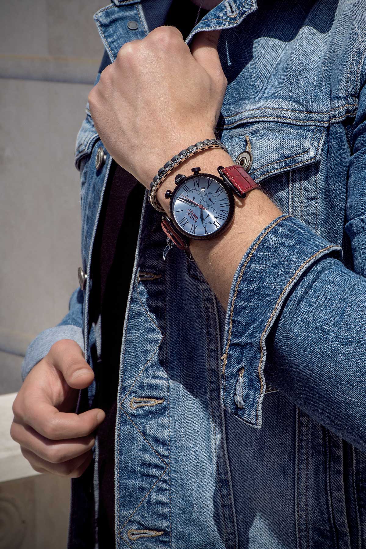 Hematit Taşlı Antik Gümüş Erkek Bileklik 07273629999