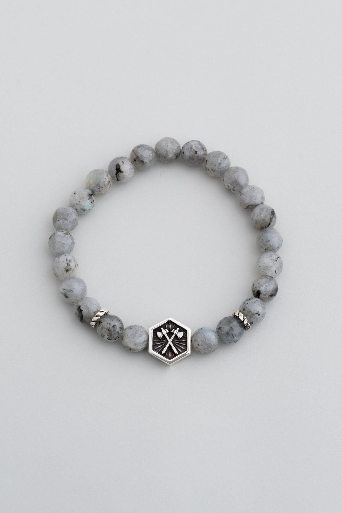 Attila'nın Kılıcı Gümüş Labrodorit Taşlı Ayarlanabilir Erkek Bileklik 07273669099