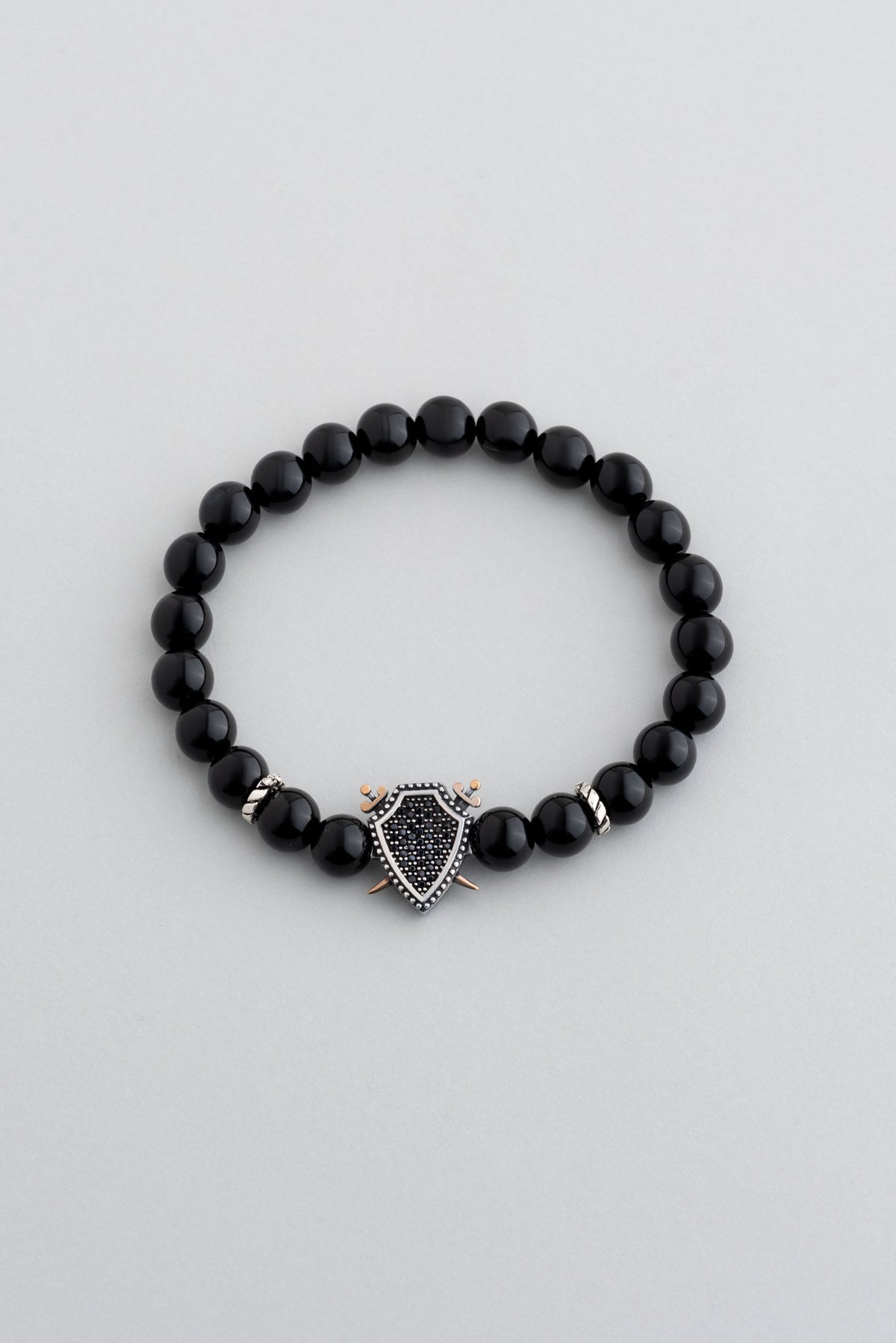 Selçuklu Kartalı Gümüş Oniks Taşlı Erkek Bileklik 07273670299