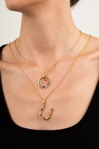 Cüretkar Renkler 18 Ayar Sarı Altın Kaplama 47 Cm Gümüş Kolye 07283121344