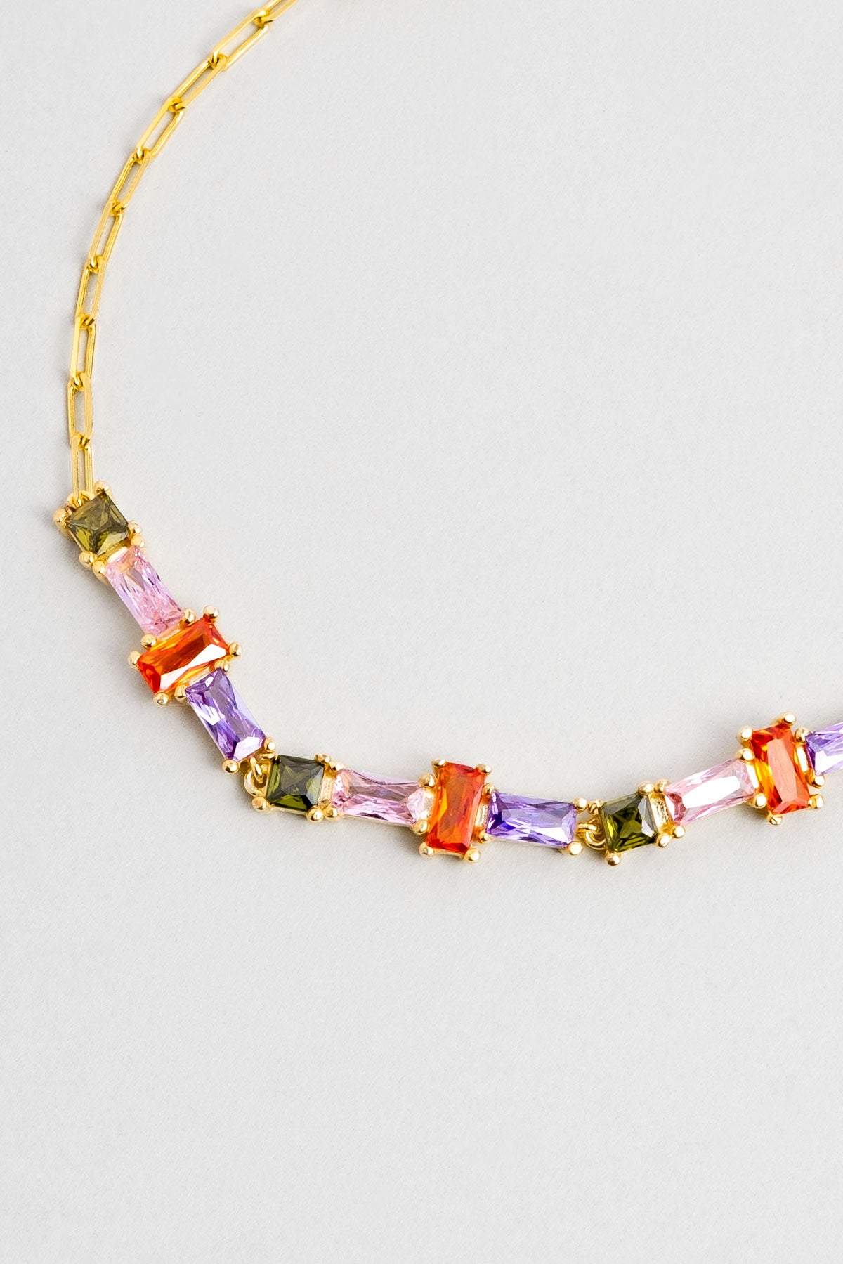 Renkli Yaz 18 Ayar Sarı Altın Kaplama 19 Cm Gümüş Zincir Bileklik 07283281344