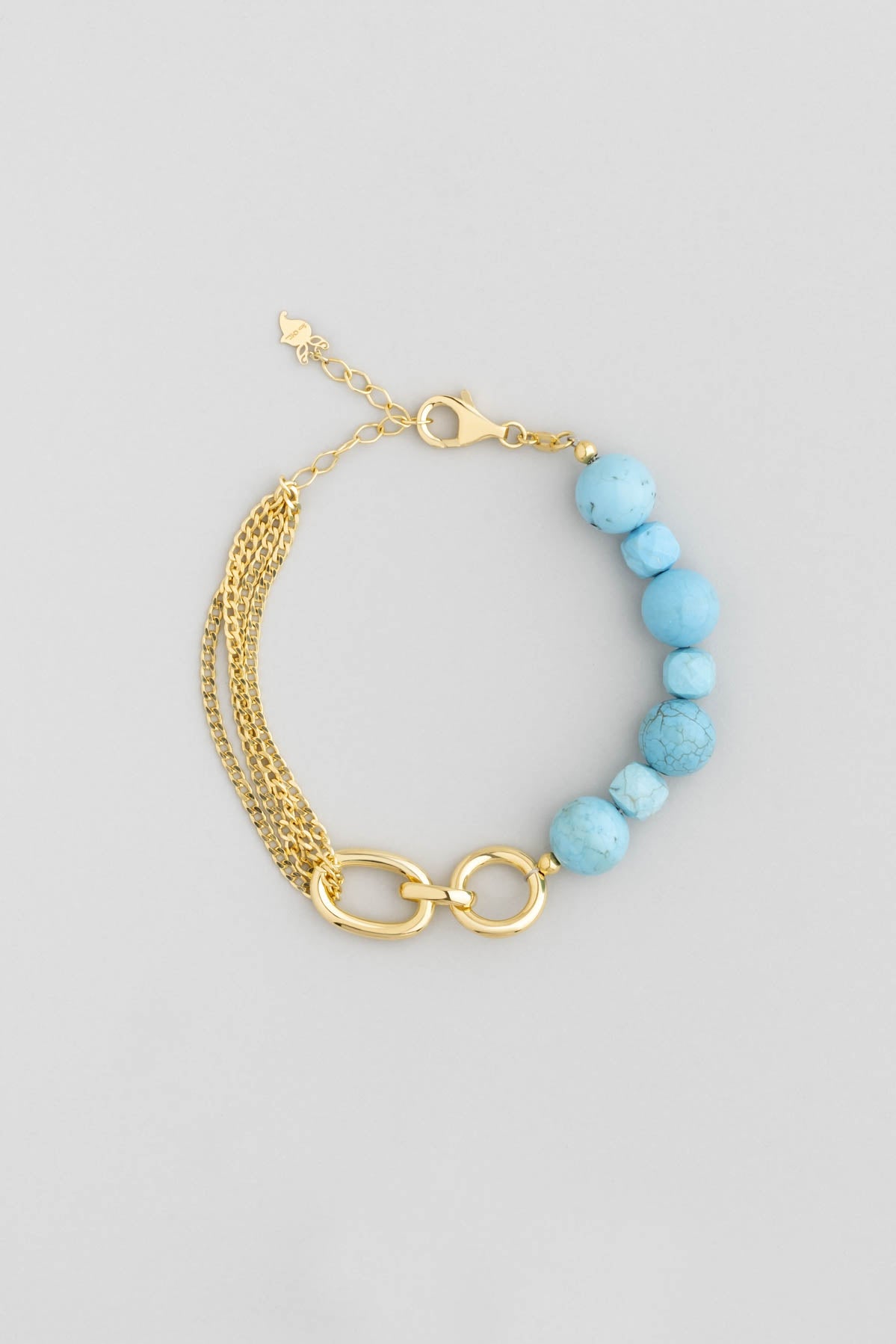 Mistik Yolculuk 18 Ayar Sarı Altın Kaplama 21 Cm Gümüş Bileklik 07293381644