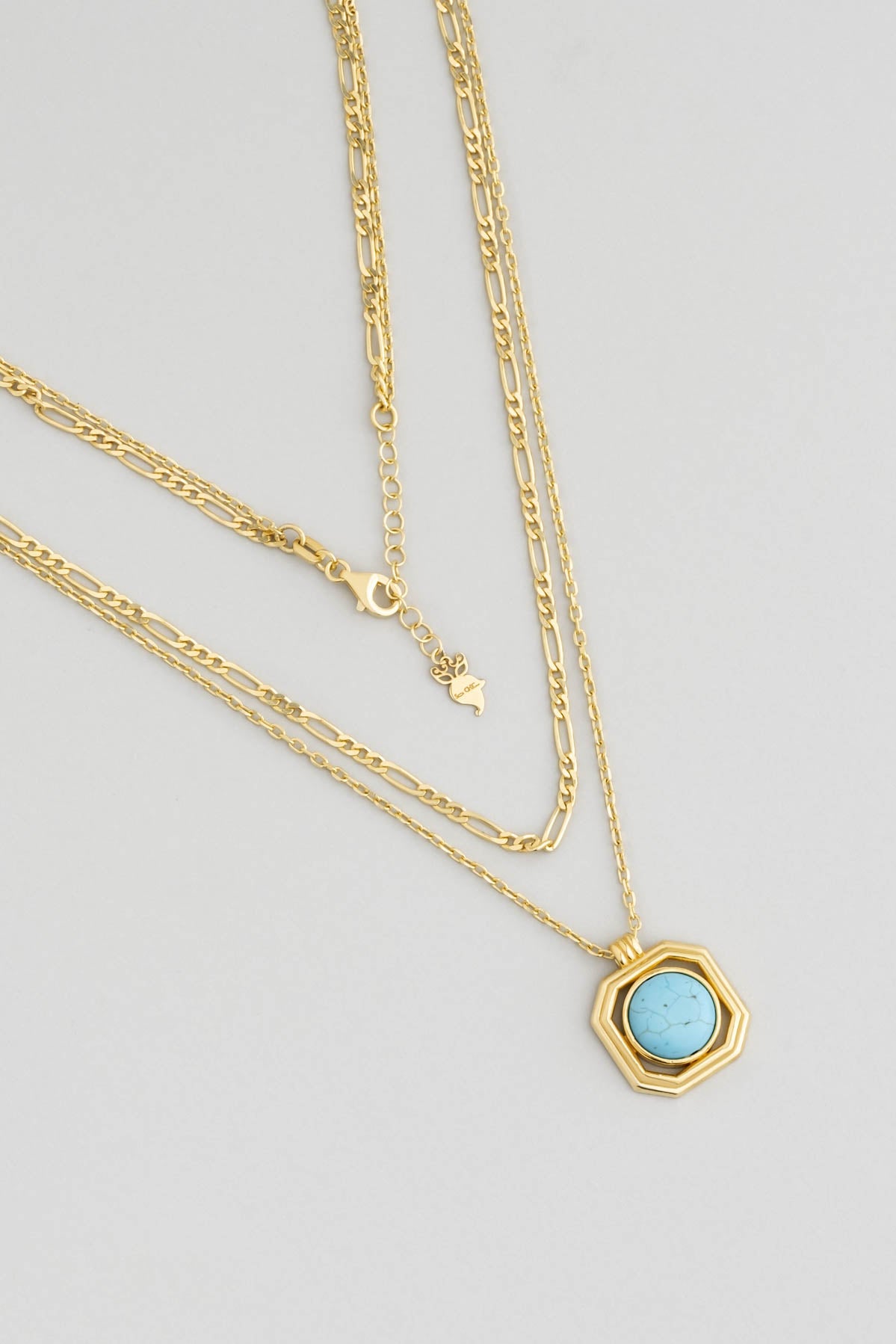 Mistik Kapı 18 Ayar Sarı Altın Kaplama Gümüş Kolye 07293401644