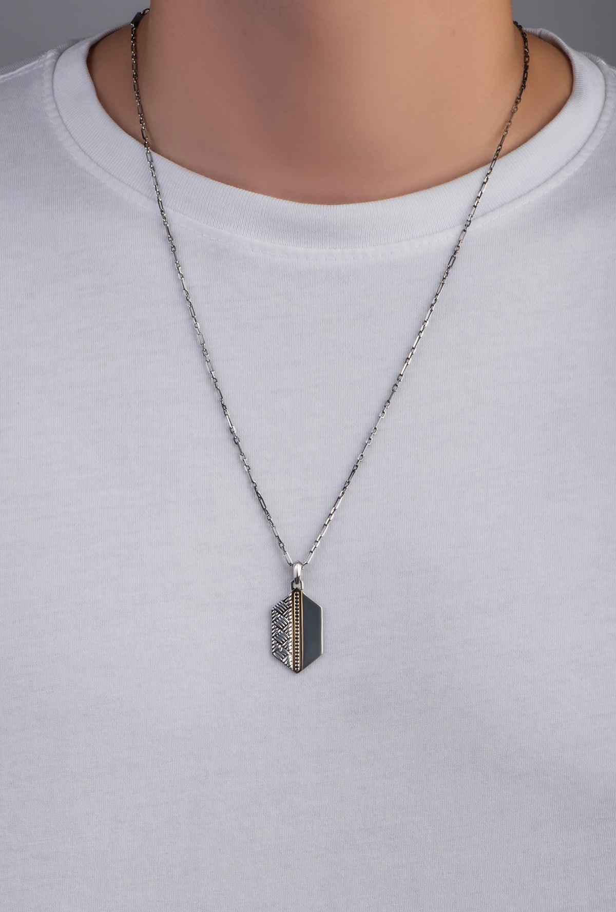 Gizli Geçit 14 Ayar Altın Erkek Gümüş Kolye 07295029999