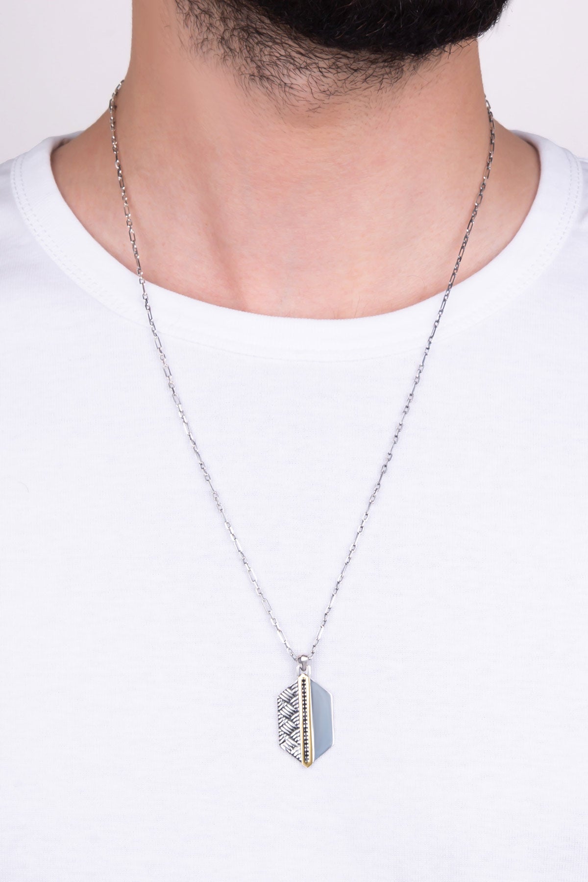 Gizli Geçit 14 Ayar Altın Erkek Gümüş Kolye 07295029999