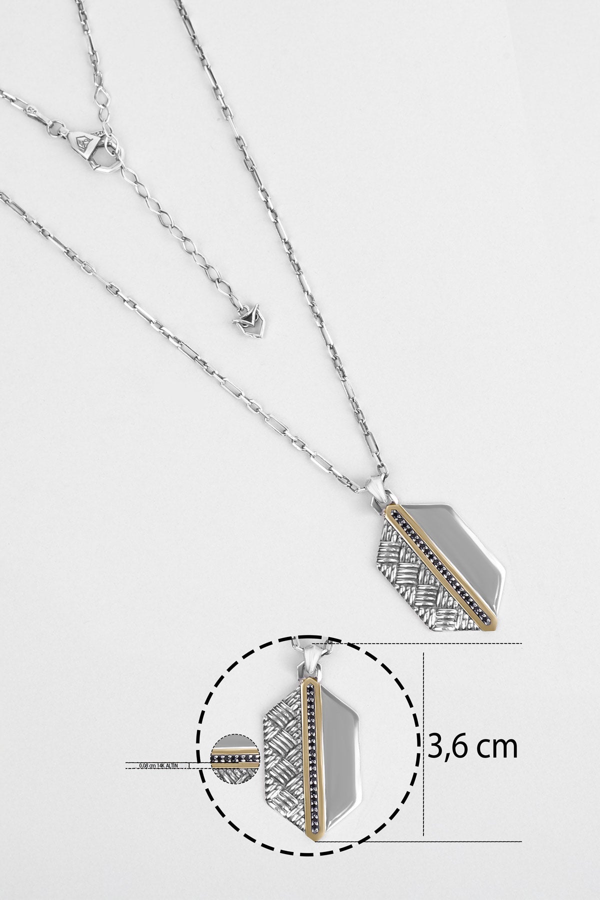 Gizli Geçit 14 Ayar Altın Erkek Gümüş Kolye 07295029999