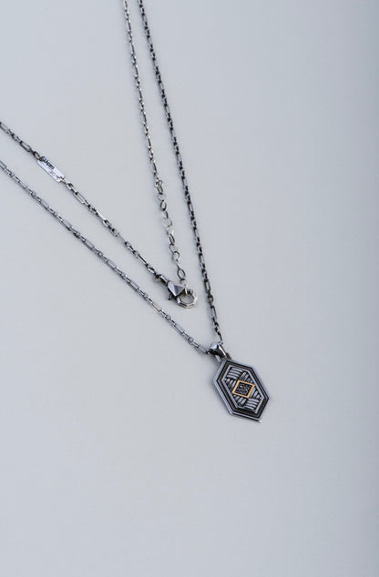 Ejderha Gözü 14 Ayar Altın Erkek Gümüş Kolye 07295059999