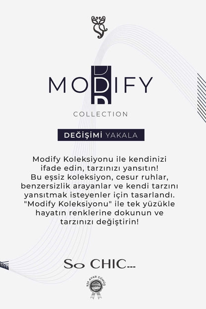 Modify Koleksiyonu Jasper Taşlı Gümüş Yüzük Parçası 07296051399