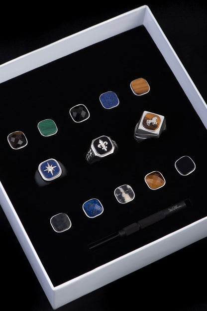 Modify Koleksiyonu Kaplan Gözü Taşlı Gümüş Yüzük Parçası 07296069299