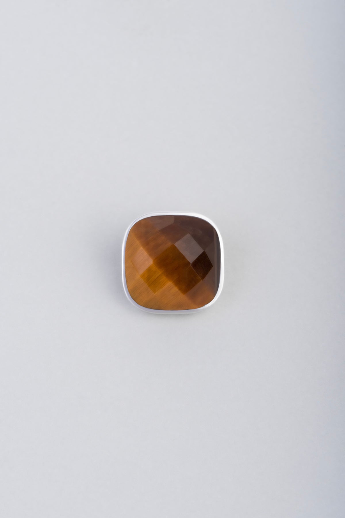 Modify Koleksiyonu Kaplan Gözü Taşlı Gümüş Yüzük Parçası 07296089299