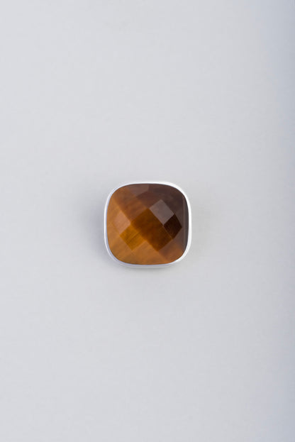 Modify Koleksiyonu Kaplan Gözü Taşlı Gümüş Yüzük Parçası 07296089299