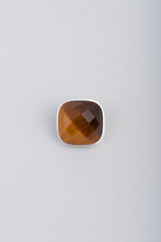 Modify Koleksiyonu Kaplan Gözü Taşlı Gümüş Yüzük Parçası 07296089299