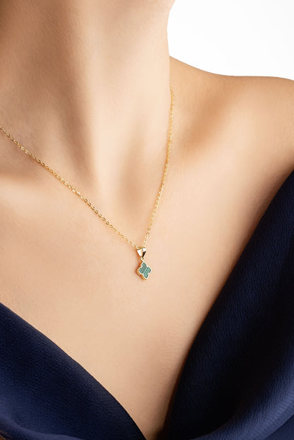 Clow 18 Ayar Sarı Altın Kaplama 43 Cm Gümüş Minimal Kolye 07299280444