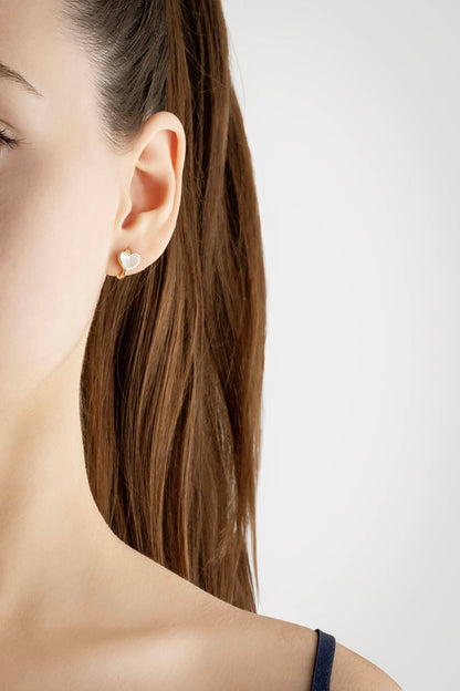 Malahit Kalbi 18 Ayar Sarı Altıın Kaplama Gümüş Halka Küpe 07299314644