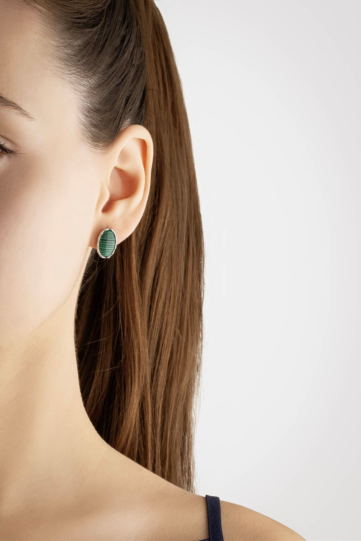 Mirror 18 Ayar Beyaz Altın Kaplama Gümüş Küpe 07299340499