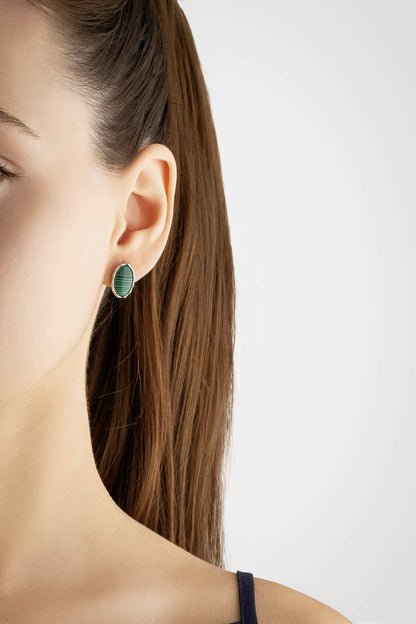 Mirror 18 Ayar Beyaz Altın Kaplama Gümüş Küpe 07299340499