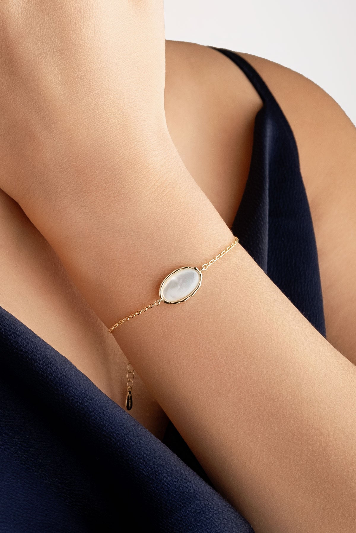 Mirror 18 Ayar Sarı Altın Kaplama 19 Cm Gümüş Minimal Bileklik 07299364644