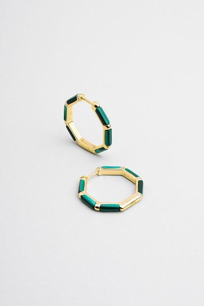 Klasik 18 Ayar Sarı Altın Kaplama Gümüş Halka Küpe 07299870444