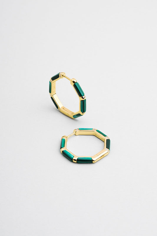 Klasik 18 Ayar Sarı Altın Kaplama Gümüş Halka Küpe 07299870444