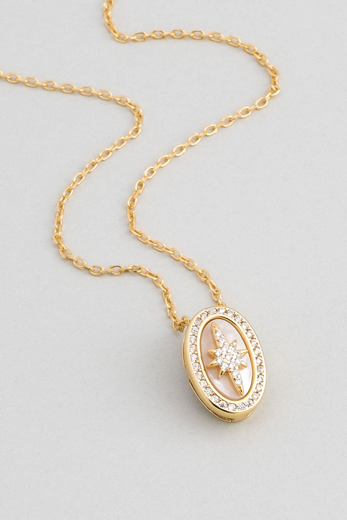 Mirasın Izinde 18 Ayar Sarı Altın Kaplama 45 Cm Gümüş Yıldız Kolye 07301204644