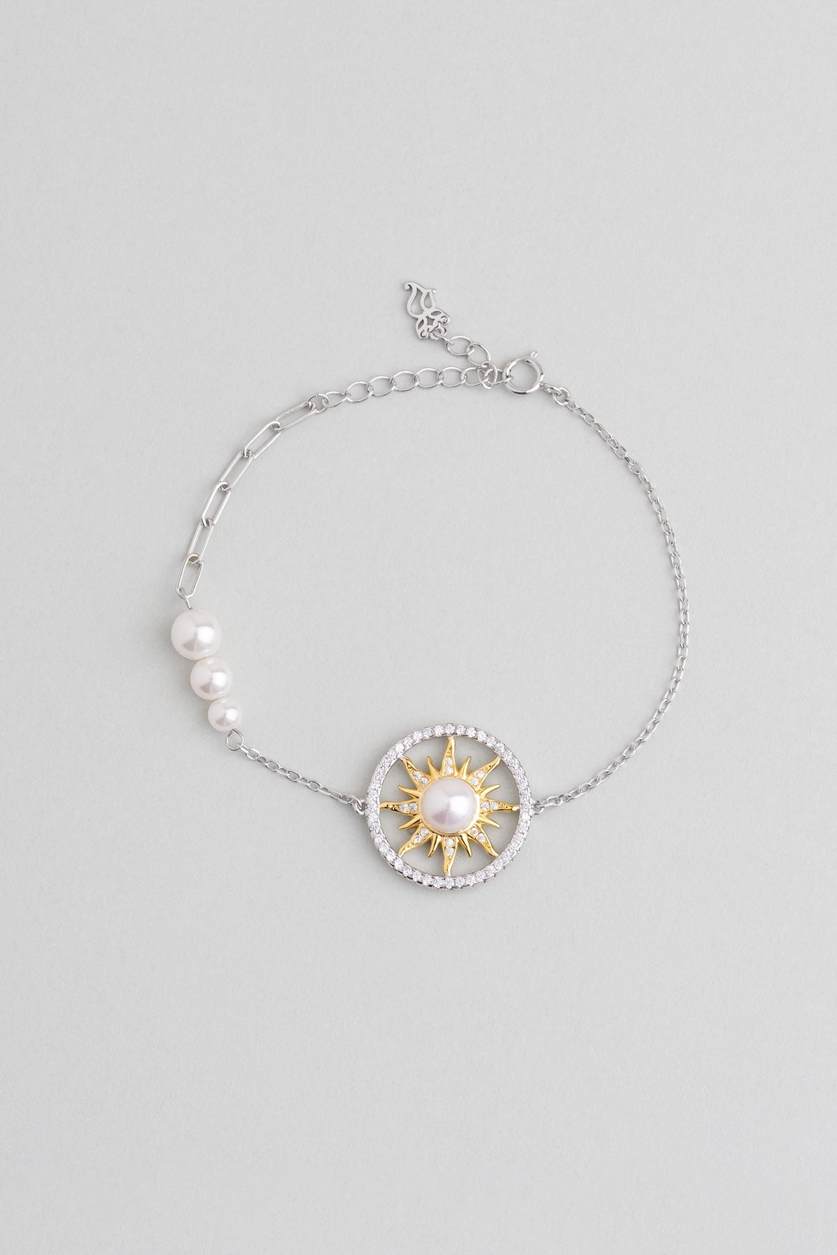 Mirasın Incisi 18 Ayar Beyaz Altın Kaplama 20 Cm Gümüş Bileklik 07301256299