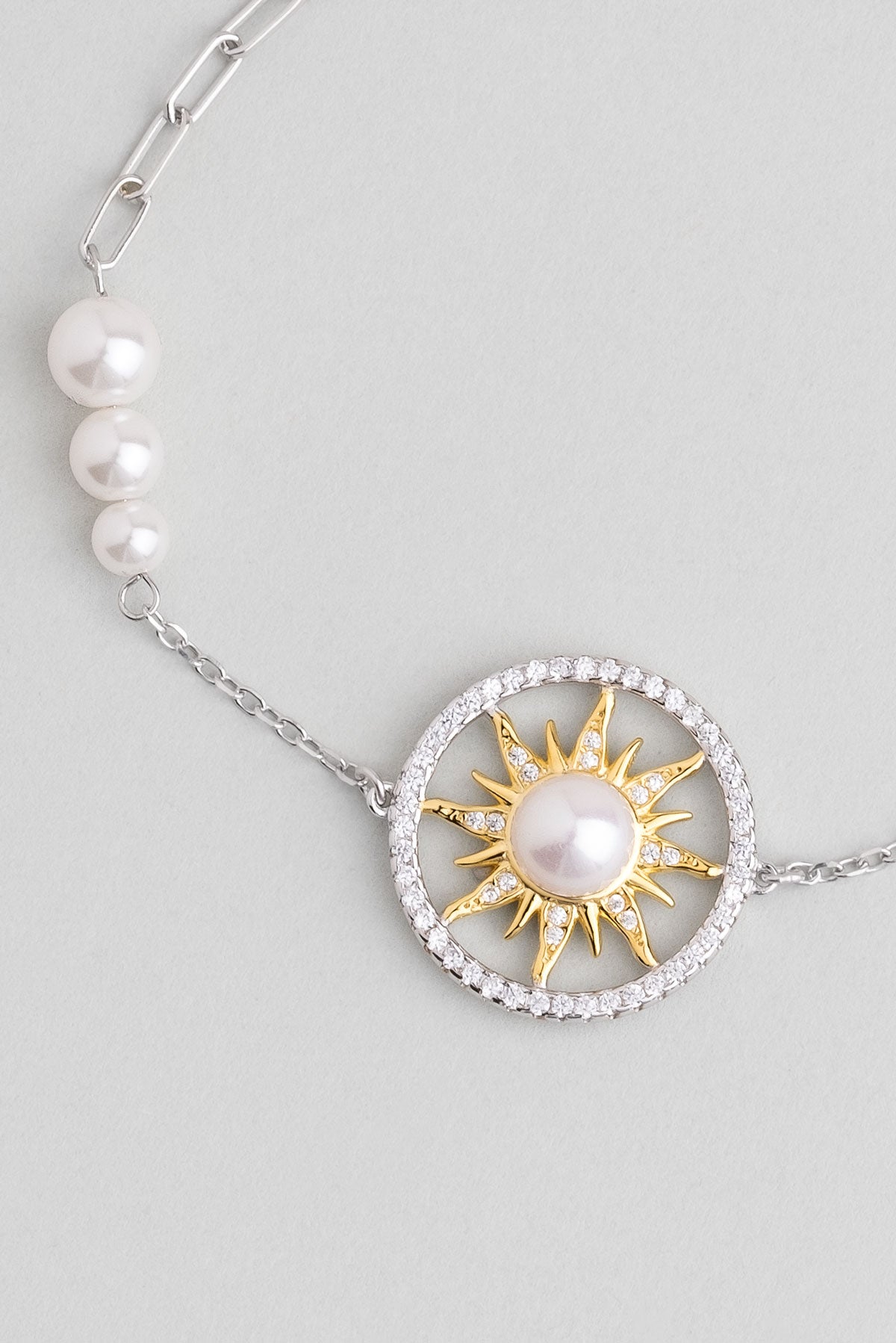 Mirasın Incisi 18 Ayar Beyaz Altın Kaplama 20 Cm Gümüş Bileklik 07301256299