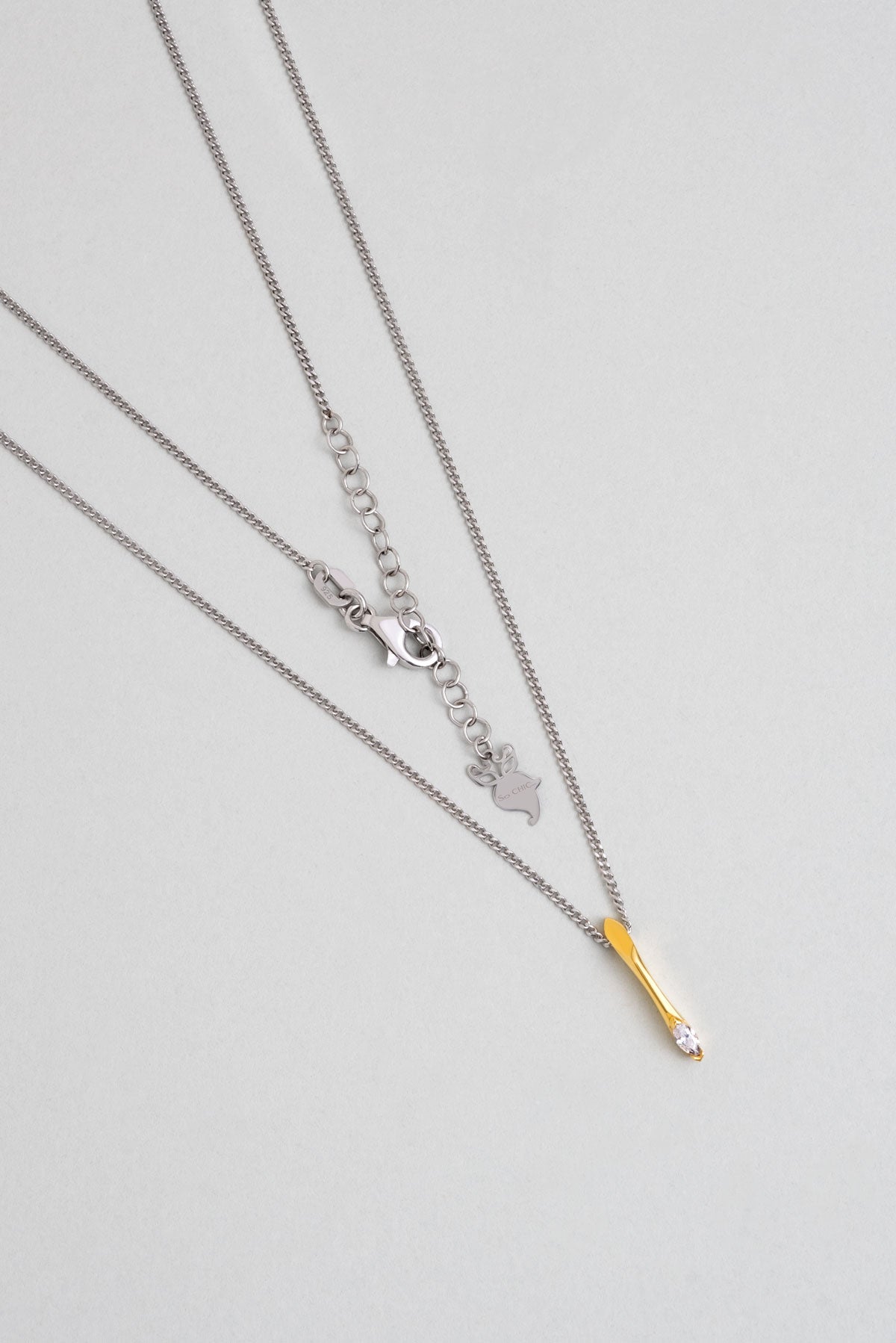 Asimetrik I Harfi 18 Ayar Beyaz Ve Sarı Altın Kaplama 45 Cm Gümüş Harfli Kolye 07302090144