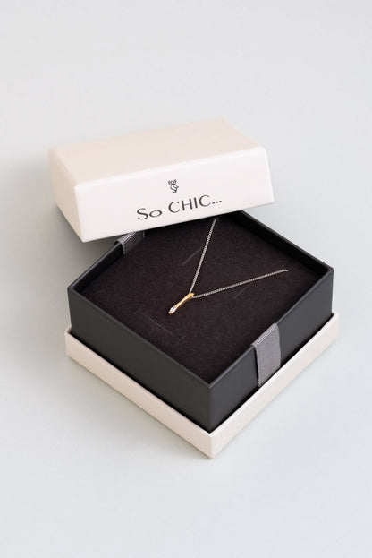 Asimetrik I Harfi 18 Ayar Beyaz Ve Sarı Altın Kaplama 45 Cm Gümüş Harfli Kolye 07302090144