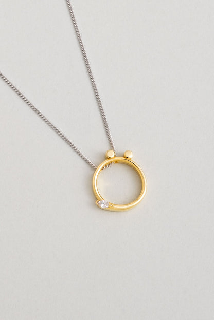 Asimetrik Ö Harfi 18 Ayar Beyaz Ve Sarı Altın Kaplama 45 Cm Gümüş Harfli Kolye 07302170144