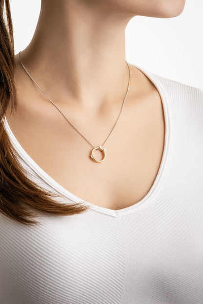 Asimetrik Ö Harfi 18 Ayar Beyaz Ve Sarı Altın Kaplama 45 Cm Gümüş Harfli Kolye 07302170144