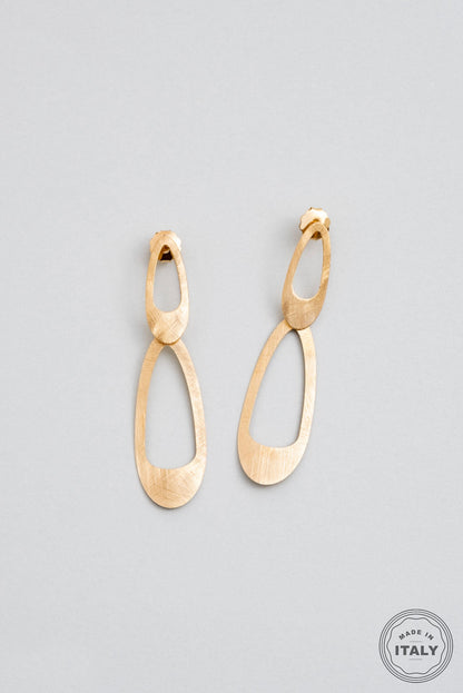 Çöl Güzeli 18 Ayar Sarı Altın Kaplama Gümüş Tasarım Küpe 07303014499