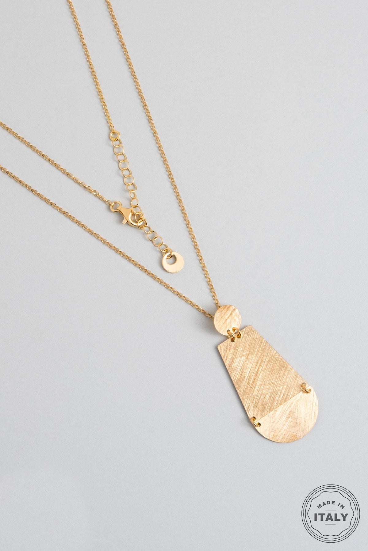 Kızıl Kum 18 Ayar Sarı Altın Kaplama 45 Cm Gümüş Tasarım Kolye 07303034499