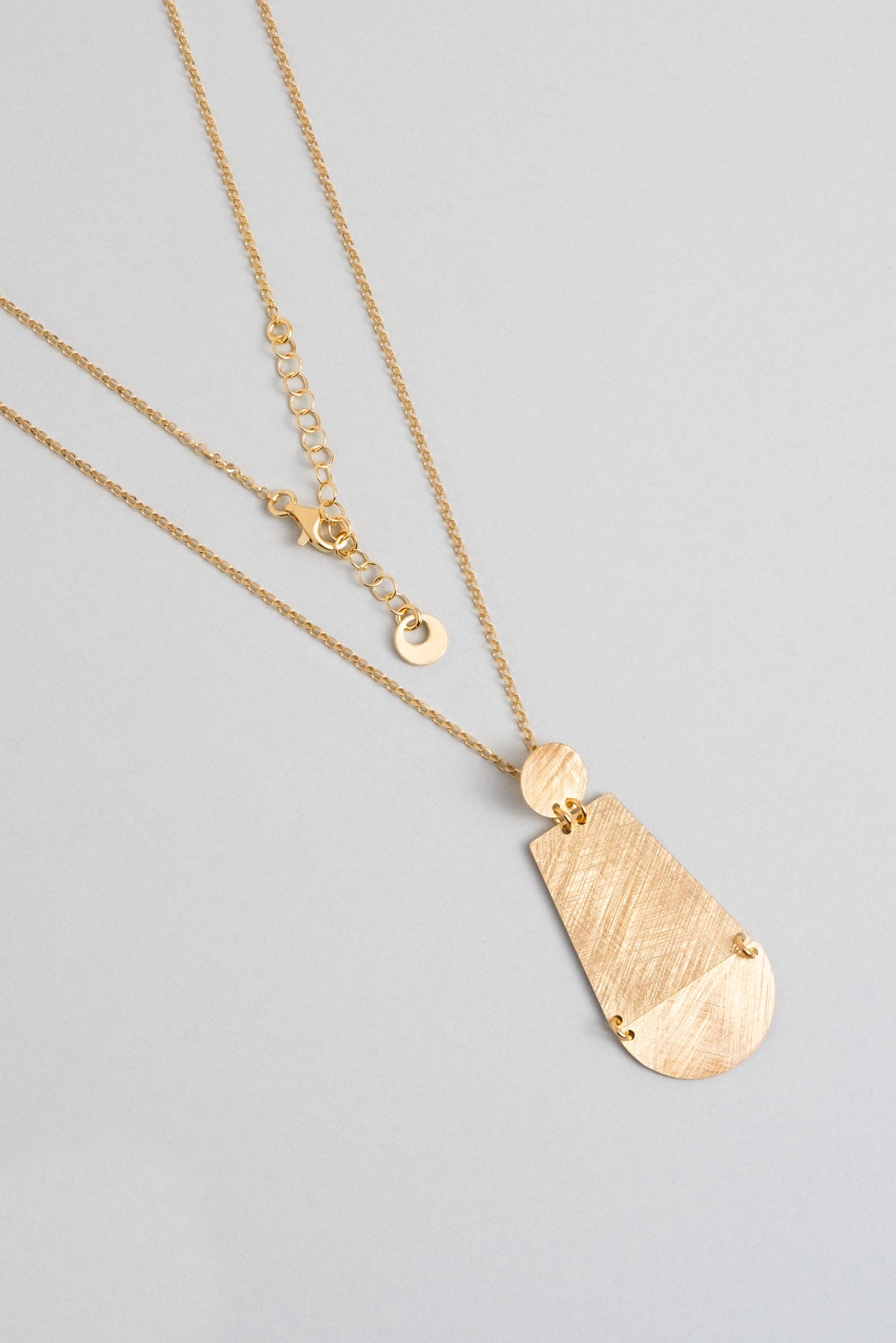 Kızıl Kum 18 Ayar Sarı Altın Kaplama 45 Cm Gümüş Tasarım Kolye 07303034499