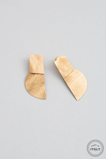 Antik Yol 18 Ayar Sarı Altın Kaplama Gümüş Tasarım Küpe 07303084499