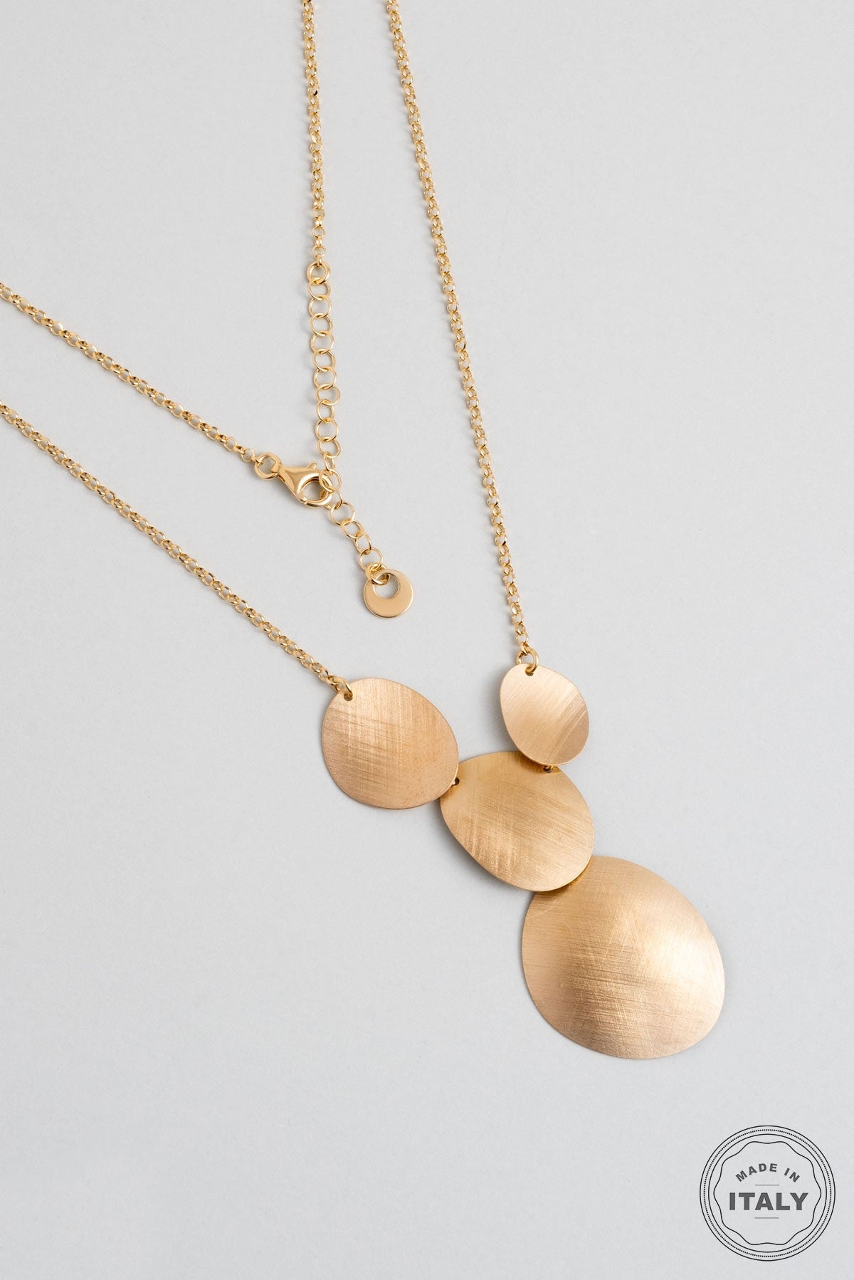 Çölün Işıltısı 18 Ayar Sarı Altn Kaplama 45 Cm Gümüş Tasarım Kolye 07303164499