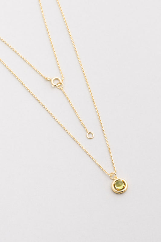 Peridot Serüveni 18 Ayar Sarı Altın Kaplama 44 Cm Gümüş Kolye 07303200444