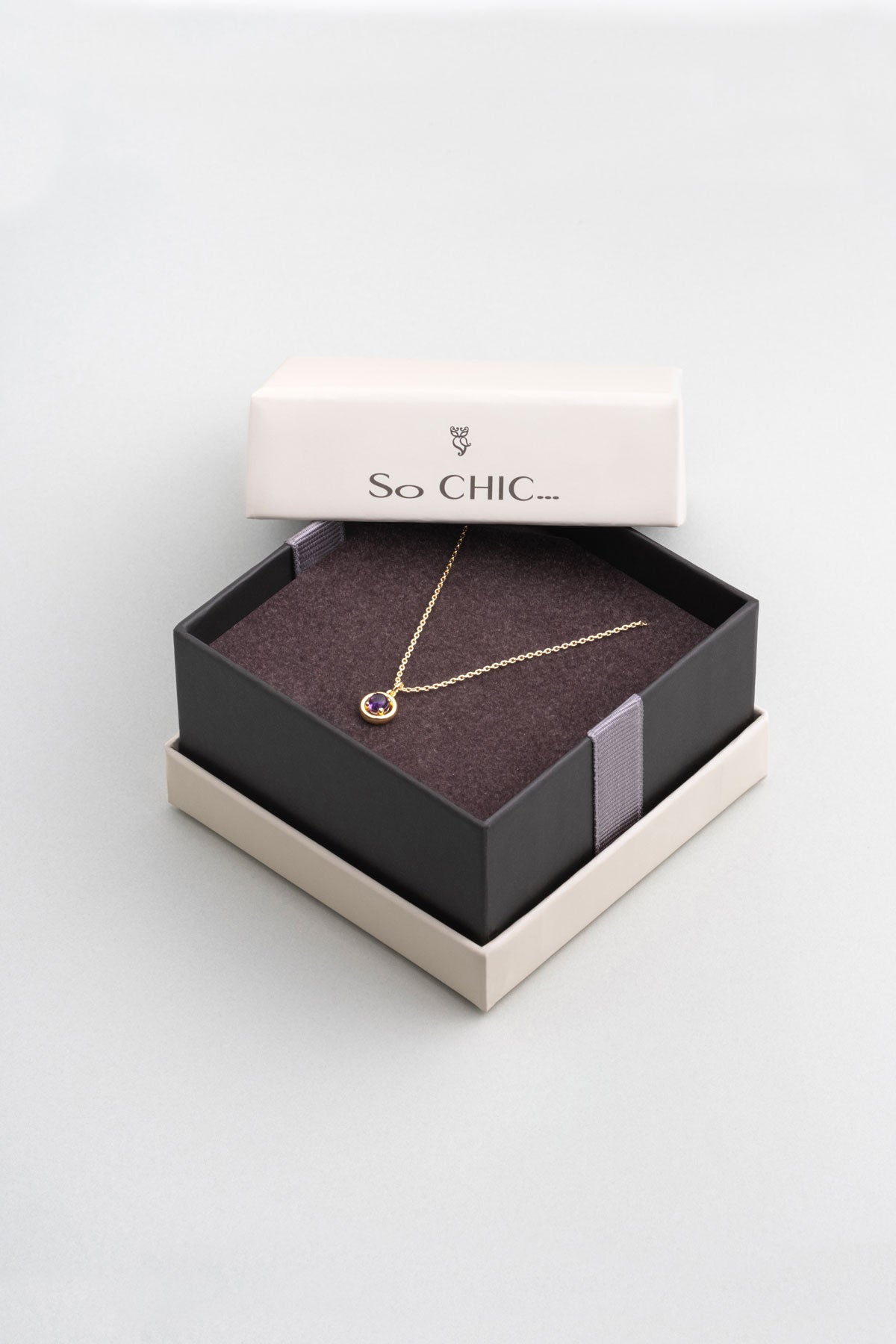 Ametist Serüveni 18 Ayar Sarı Altın Kaplama 44 Cm Gümüş Kolye 07303201744