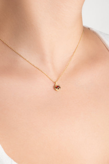 Garnet Serüveni 18 Ayar Sarı Altın Kaplama 44 Cm Gümüş Kolye 07303201844