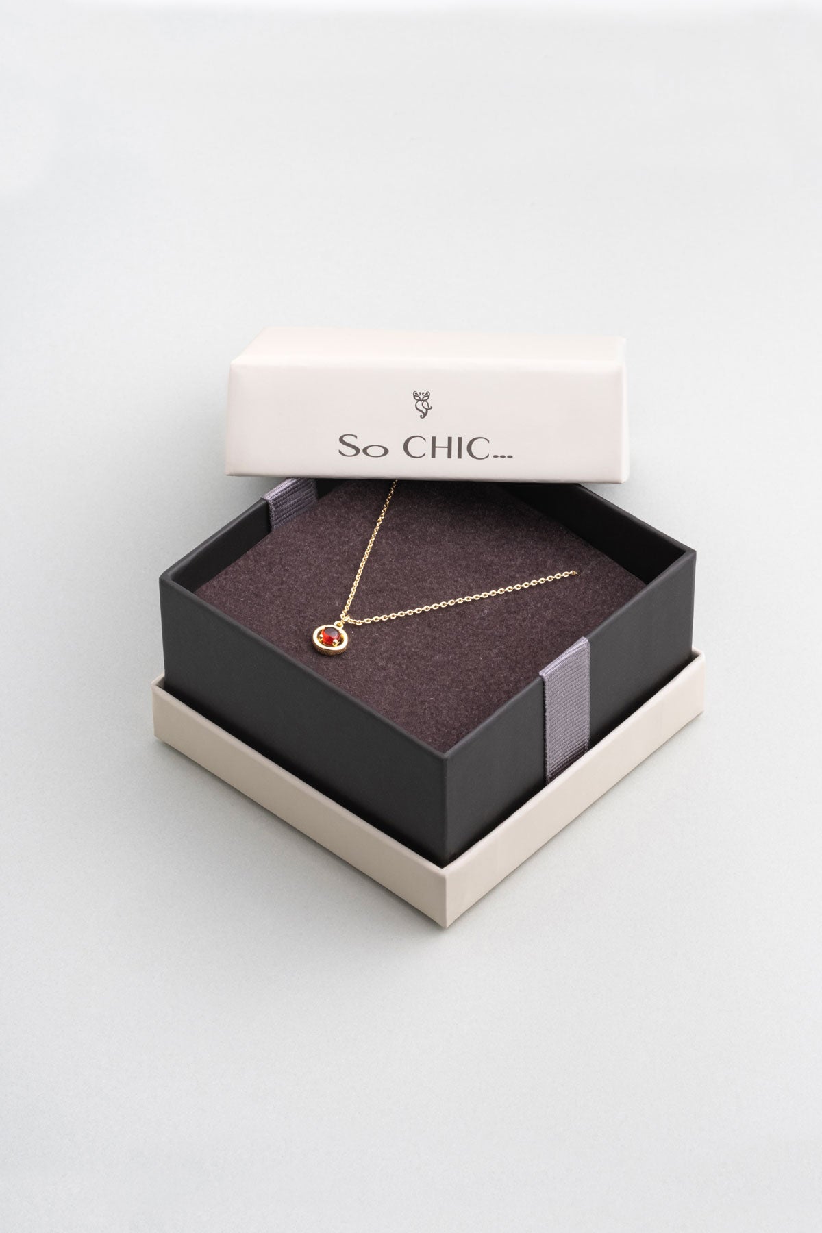 Garnet Serüveni 18 Ayar Sarı Altın Kaplama 44 Cm Gümüş Kolye 07303201844