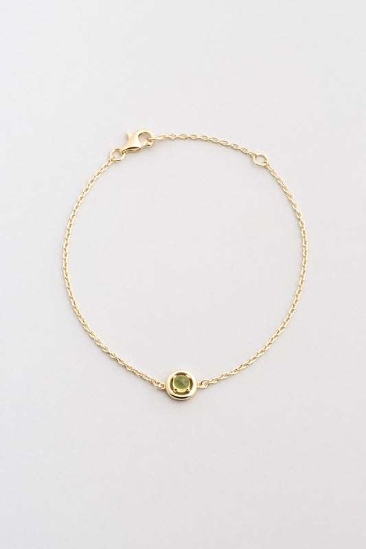 Peridot Serüveni 18 Ayar Sarı Altın Kaplama 19 Cm Gümüş Bileklik 07303220444