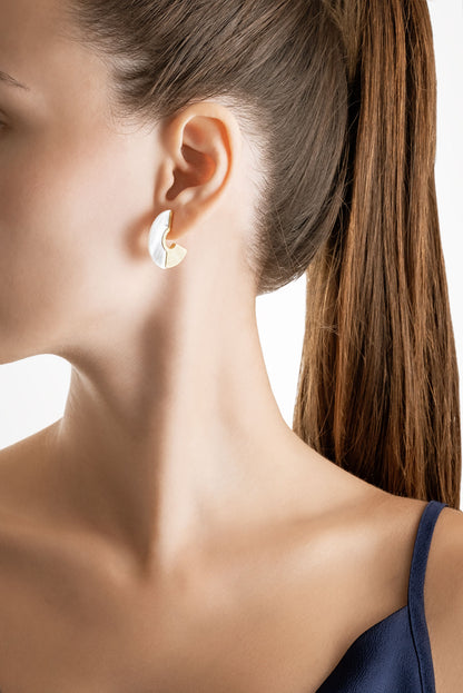 Petra Rüzgarı 18 Ayar Sarı Altın Kaplama Gümüş Küpe 07303294644