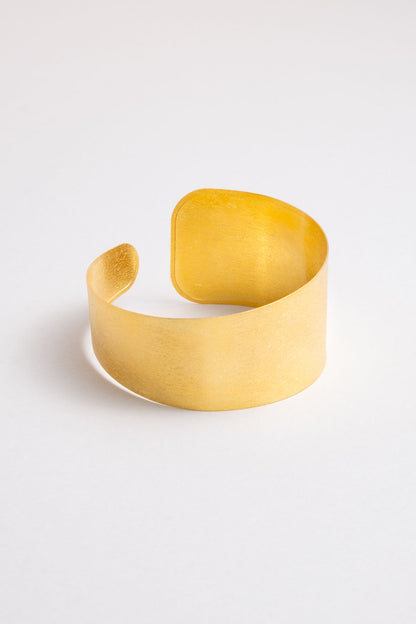 Kleopatra 18 Ayar Sarı Altın Kaplama Gümüş Kelepçe Bileklik 07303324499