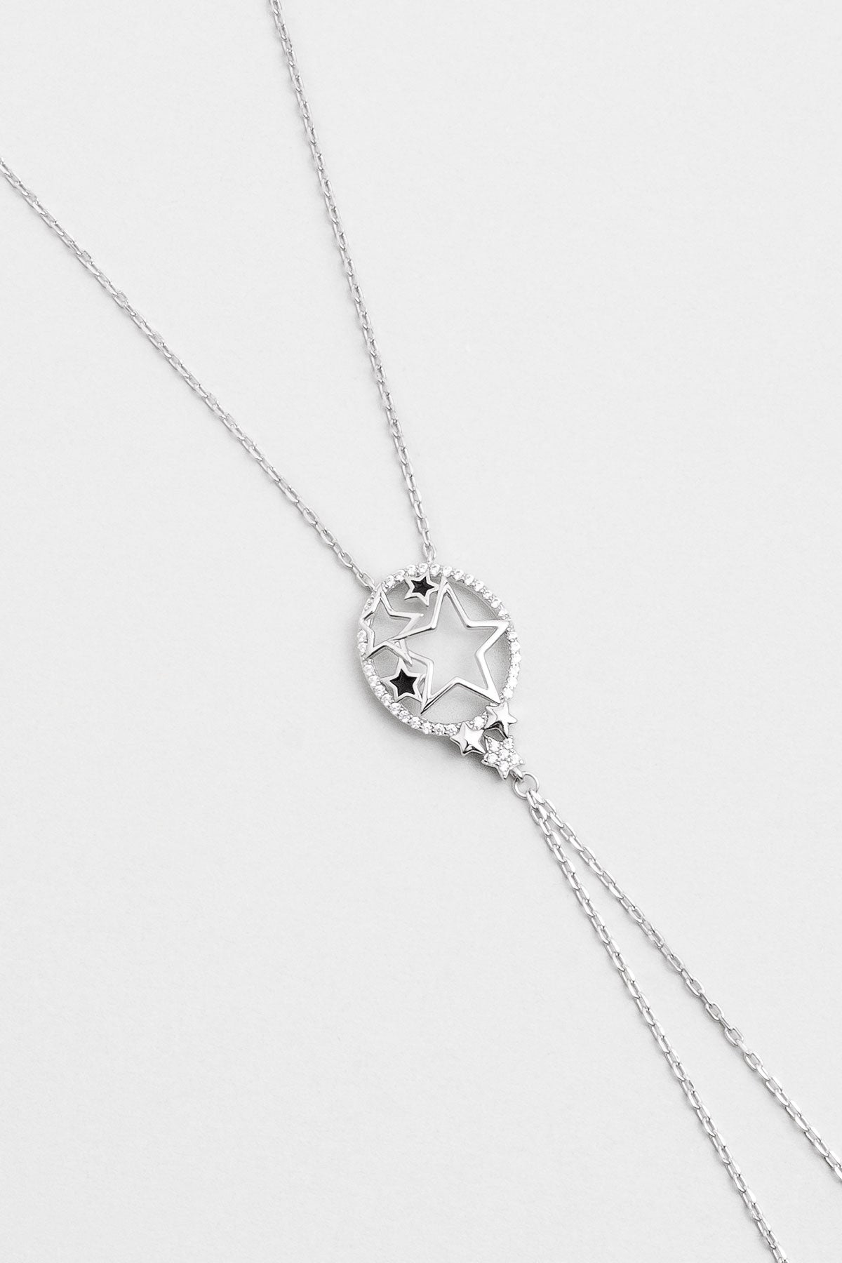 Aşk Yıldızı 18 Ayar Beyaz Altın Kaplama 26 Cm Gümüş Şahmeran 07304580199