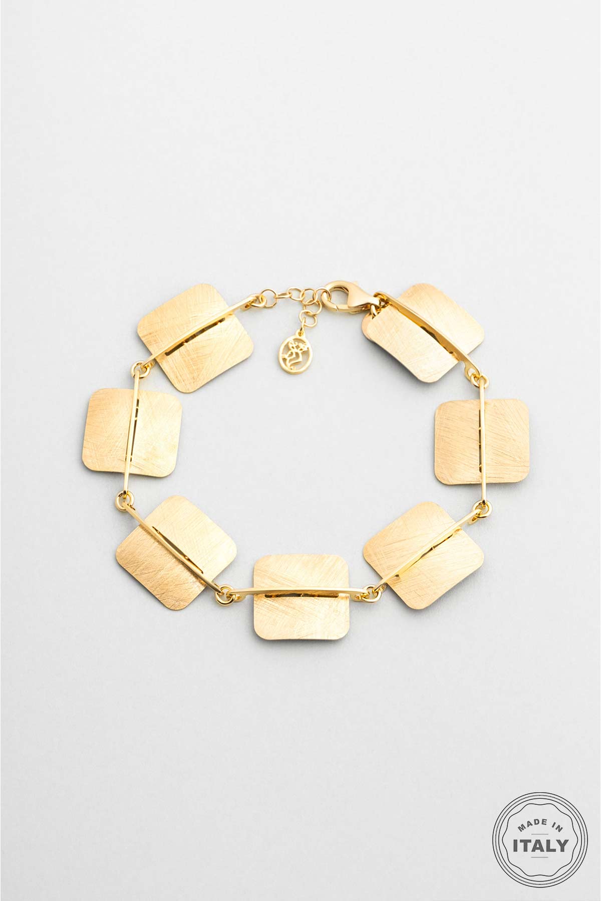 Mistik Vaha 18 Ayar Sarı Altın Kaplama 20 Cm Gümüş Tasarım Bileklik 07307684499