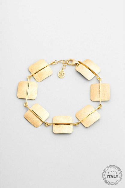 Mistik Vaha 18 Ayar Sarı Altın Kaplama 20 Cm Gümüş Tasarım Bileklik 07307684499