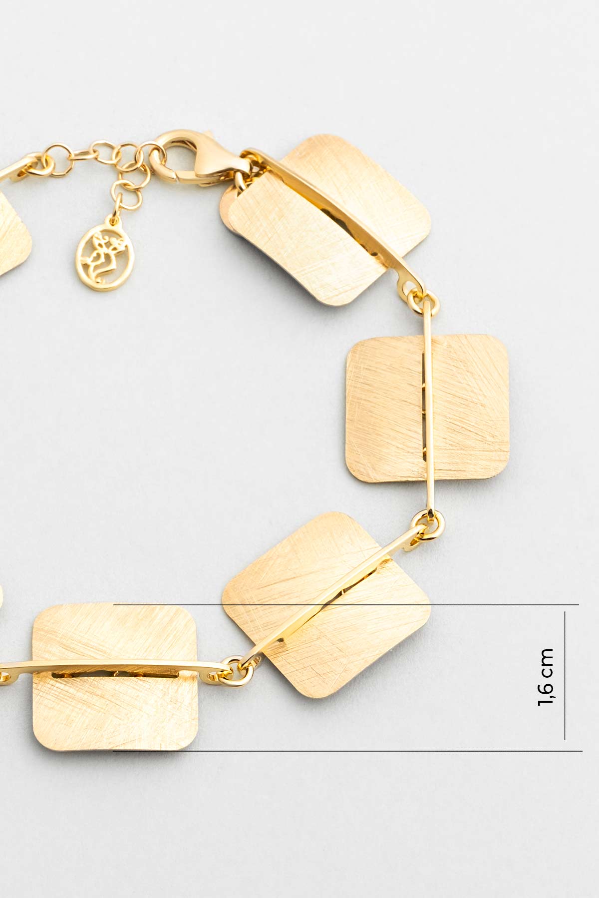 Mistik Vaha 18 Ayar Sarı Altın Kaplama 20 Cm Gümüş Tasarım Bileklik 07307684499