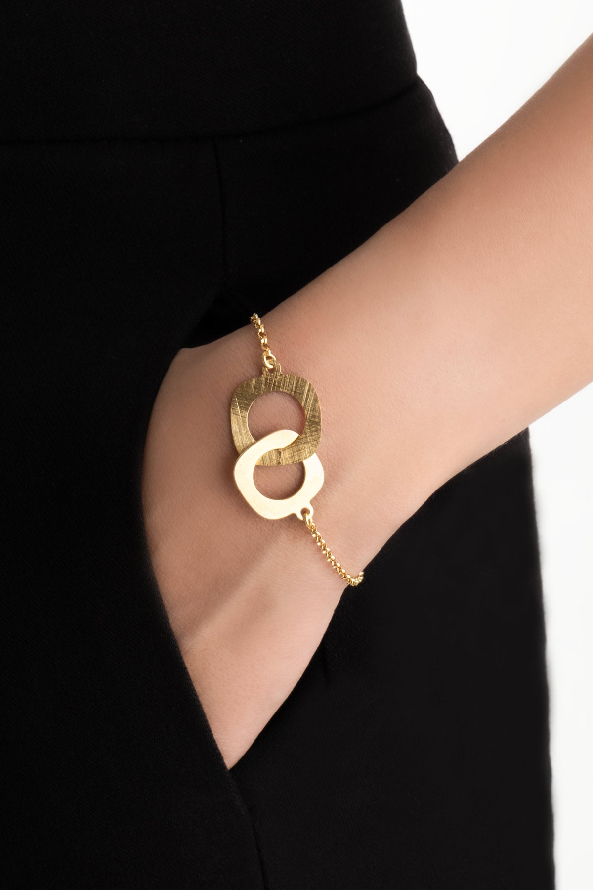 Çöl Güzeli 18 Ayar Sarı Altın Kaplama Gümüş 20 Cm Tasarım Bileklik 07307694499