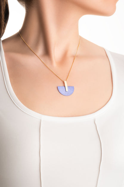 Mavi Sahra 18 Ayar Sarı Altın Kaplama 45 Cm Gümüş Tasarım Kolye 07307751244